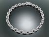 Wooing Ice Edge Oval Chain Necklace White Gold