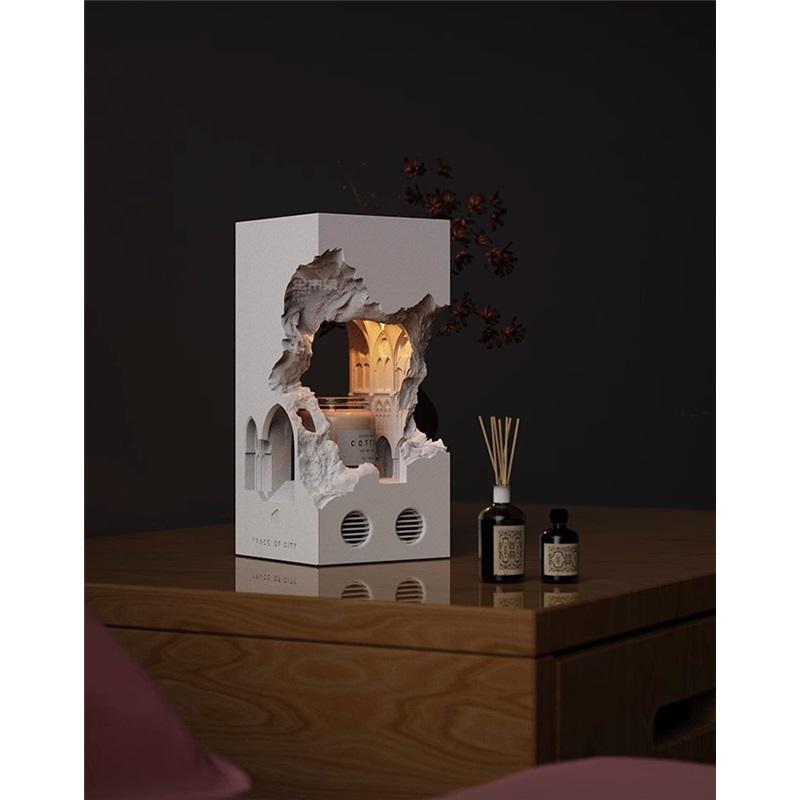 Настольная лампа Notre Dame's Melt Wax, ночник для спальни, настольная лампа из гипса, свеча, лампа для ароматерапии, подарок на день рождения, сувенир