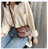 2021 Stylish Women’s Textured Shoulder & Crossbody Saddle Bag
