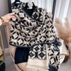 Travel Imitation Cashmere Scarf Women's Winter High-end Double-sided Dual-purpose Large Shawl Versatile Thickened Warm Scarf Tide