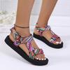 Fashion Women Sandals 2025 New Summer Lightweight Sandals Fashion Beach Casual Slippers Outdoor Bow Tie Flat Shoes Home Slides Women