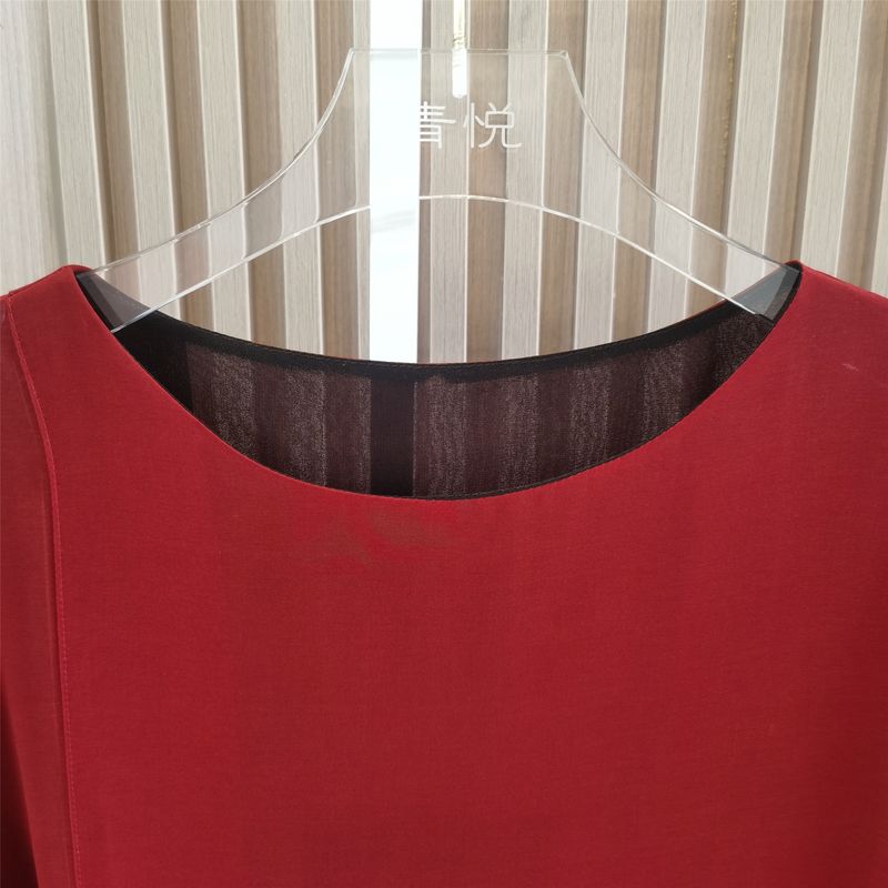 Dress Women's Summer New Arrival Hangzhou Middle-Aged and Elderly Summer Dress Middle-Aged Ladieswear Elegant Floral Silk Skirt