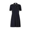 Теннисная серия Повседневный спортивный Простой Универсальный Базовый С воротником поло Приталенное Платье с коротким рукавом Женские платья Темно-синий A11W523325F-NV