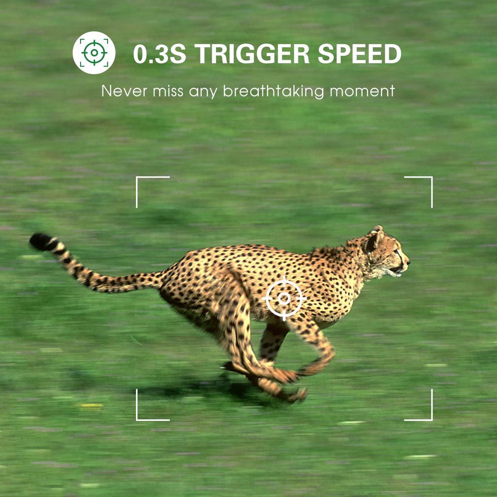 Dual Lens Trail Camera 36MP 4K Motion Activated Wildlife Hunting Camera No Glow Night Vision