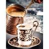 Набор алмазной мозаики 5D "Кофейный узор". Полная выкладка круглыми стразами