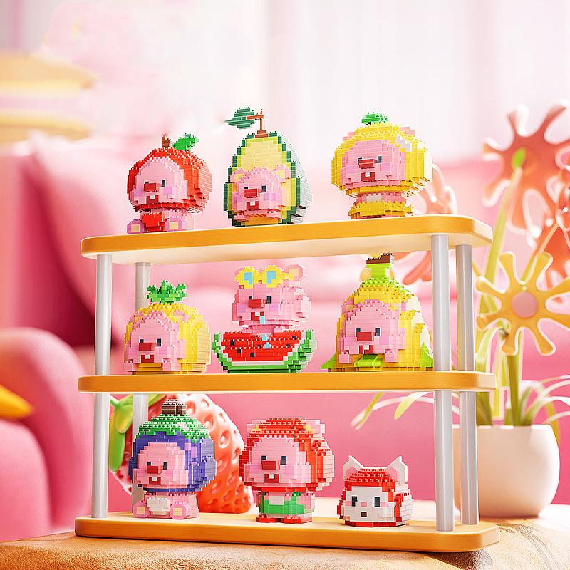 Fruit Loopy Микро Строительные Блоки Losto Bear Маленький Бобер Пазл Модель Аниме Мини Кирпичная Фигурка Игрушка Для Рождественского Подарка