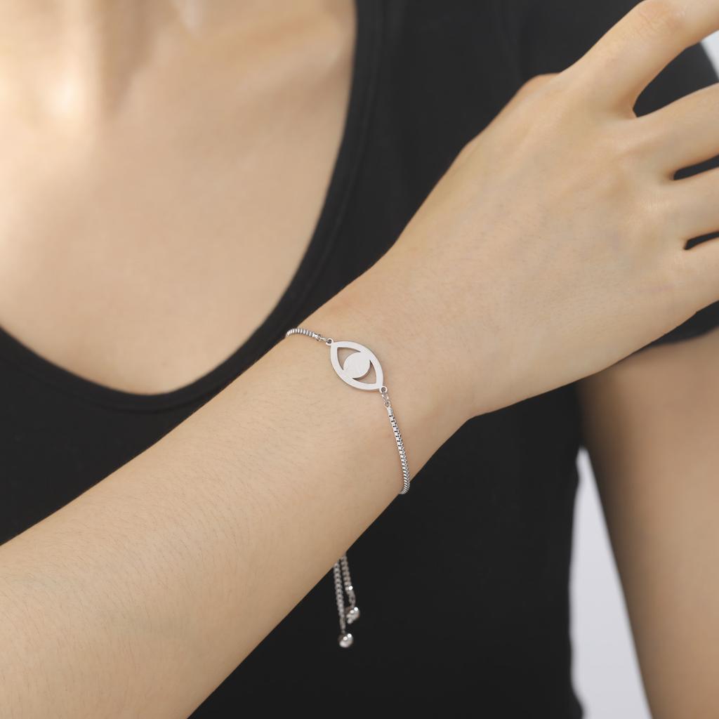 Браслет из нержавеющей стали от сглаза, женский уникальный браслет с подвесками, женский амулет, ювелирные изделия, подарок на вечеринку