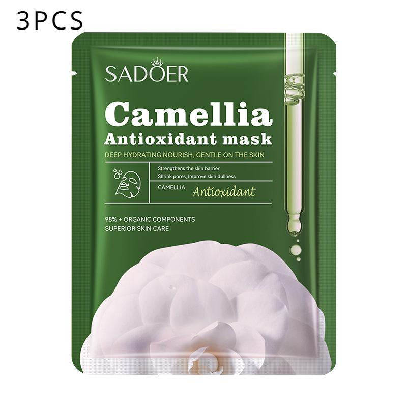 Sadoer Антиоксидантная увлажняющая маска с цветком камелии, питательная, увлажняющая, омолаживающая маска