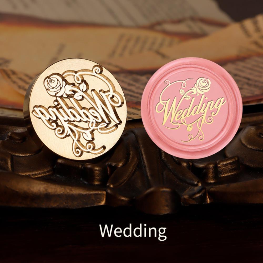 Round 3D Sealing Stamp Heads Love Heart Paint Seals Stamps  for Envelopes Postcards