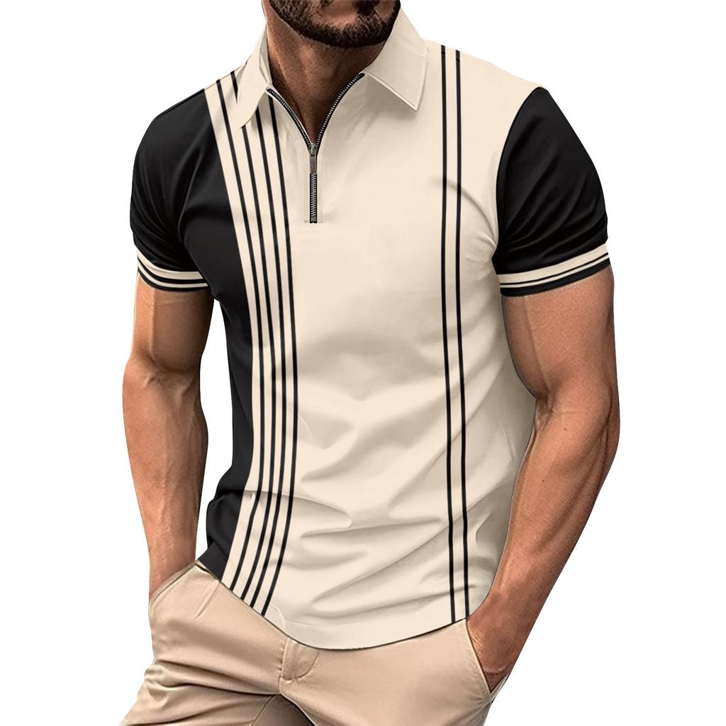 Мужская летняя дышащая рубашка с короткими рукавами и культурой отдыха