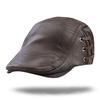 WHITE FANG Кожаная охотничья кепка Шляпа Стильная Повседневная Кожаная CA074 Темная Мужская (02 коричневый)