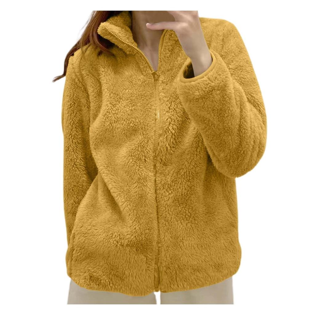 Womens Fleece Zip Up Jacket Light Fall Jackets Winter Plus Size Jackets