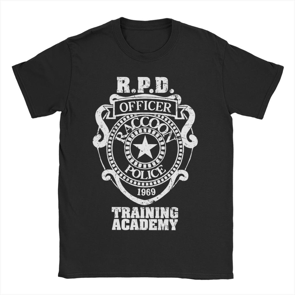 STARS Raccoon Police DepartUnisext T Shirts Unisex WoUnisex Pure Cotton Vintage TShirts Round Collar Tee Shirt Clothing Big Size