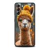 Чехол для телефона Samsung Galaxy S24 S23 S22 Ultra S20 S21 FE 5G S10 S9 Plus S10E S8 S7 Edge Мягкий чехол Кавайная альпака милая