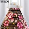 3D Stereoscopic Flower and Grass Corridor Long Carpets Light Luxury Hallway Rug Non-slip Runner Carpet Pastoral Road Stair Mat
