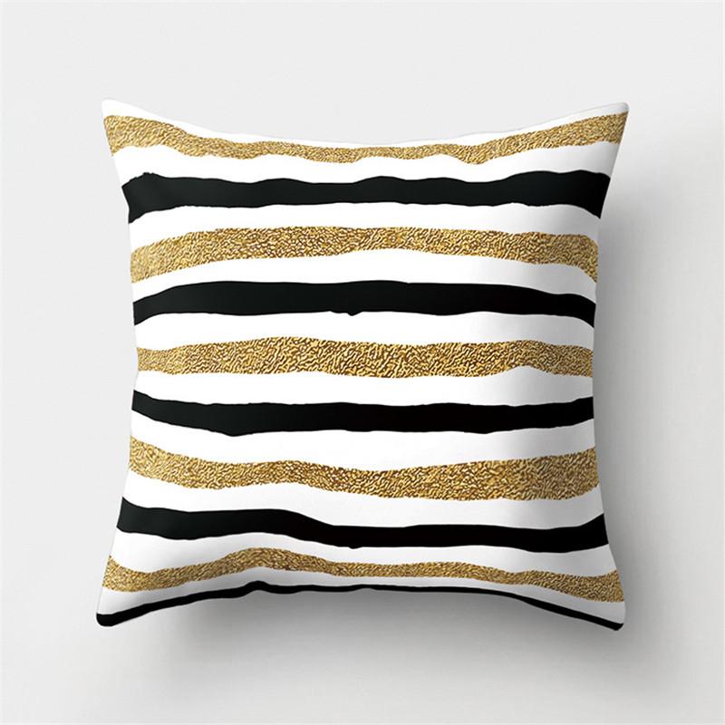 Наволочка в скандинавском стиле с геометрическим рисунком 45x45, декор диванной подушки, наволочка из полиэстера в полоску, домашний декор