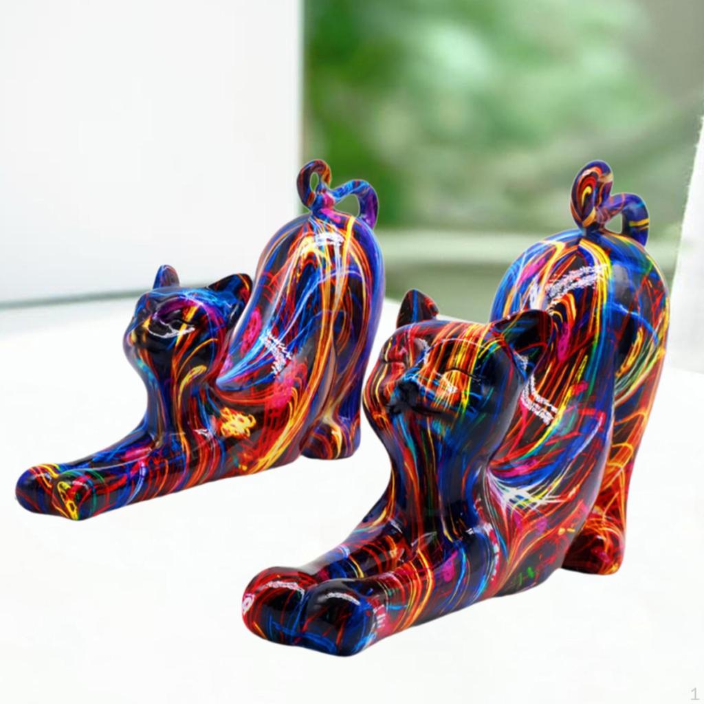 Статуэтка кошки, статуэтка животного, подарки, украшение, скульптура для журнального столика, дома