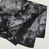 Треугольная бандана Paisley с черным тай-дай, 100% хлопок, для взрослых, 55 см x 55 см, черная