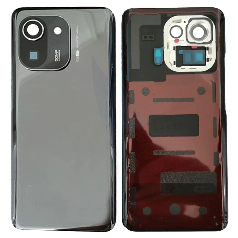 Задняя стеклянная крышка для Xiaomi Mi 11 Pro Mi11 Pro, задняя крышка батарейного отсека с заменой объектива камеры + клей