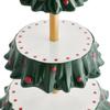 Christmas Tree Dessert Plate New Year Decoration Snack Bowl Food Tray Twin City Bracket Cake Fruit Candy Party Supplies