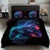 3pcs Game controller pattern bedding set 1 duvet cover and 2 pillowcases for teenagers and adult's bedroom birthday gift