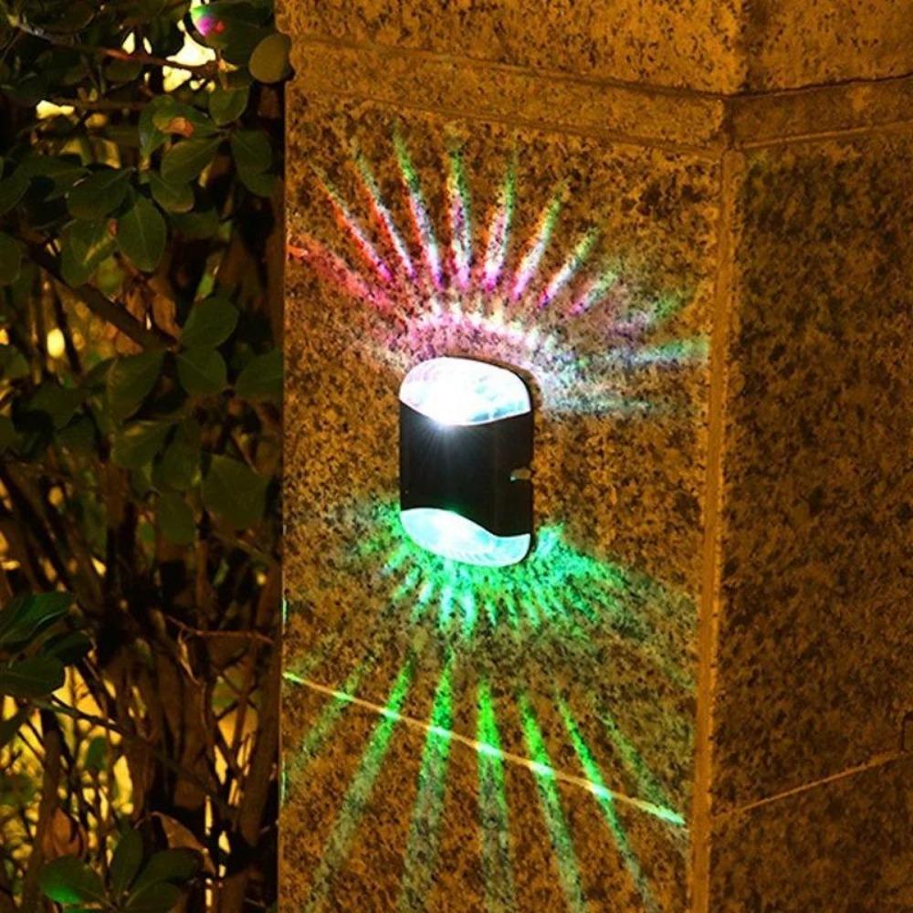 Светодиодный солнечный настенный светильник, уличный водостойкий солнечный светильник, забор, терраса, сад, патио, лестница, уличный пейзаж, украшение для балкона