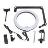 10in Live Stream Fill Light Angle Adjustable Dimmable Clip On LED Ring Light with Stand Phone