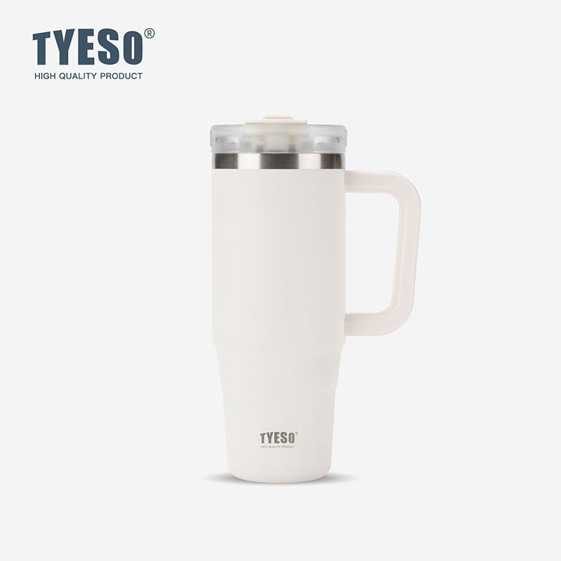Tyeso Giant Large Capacity Insulated Cup Stainless Steel Car Ice Cup with Straw Cold-Keeping Coffee Cup