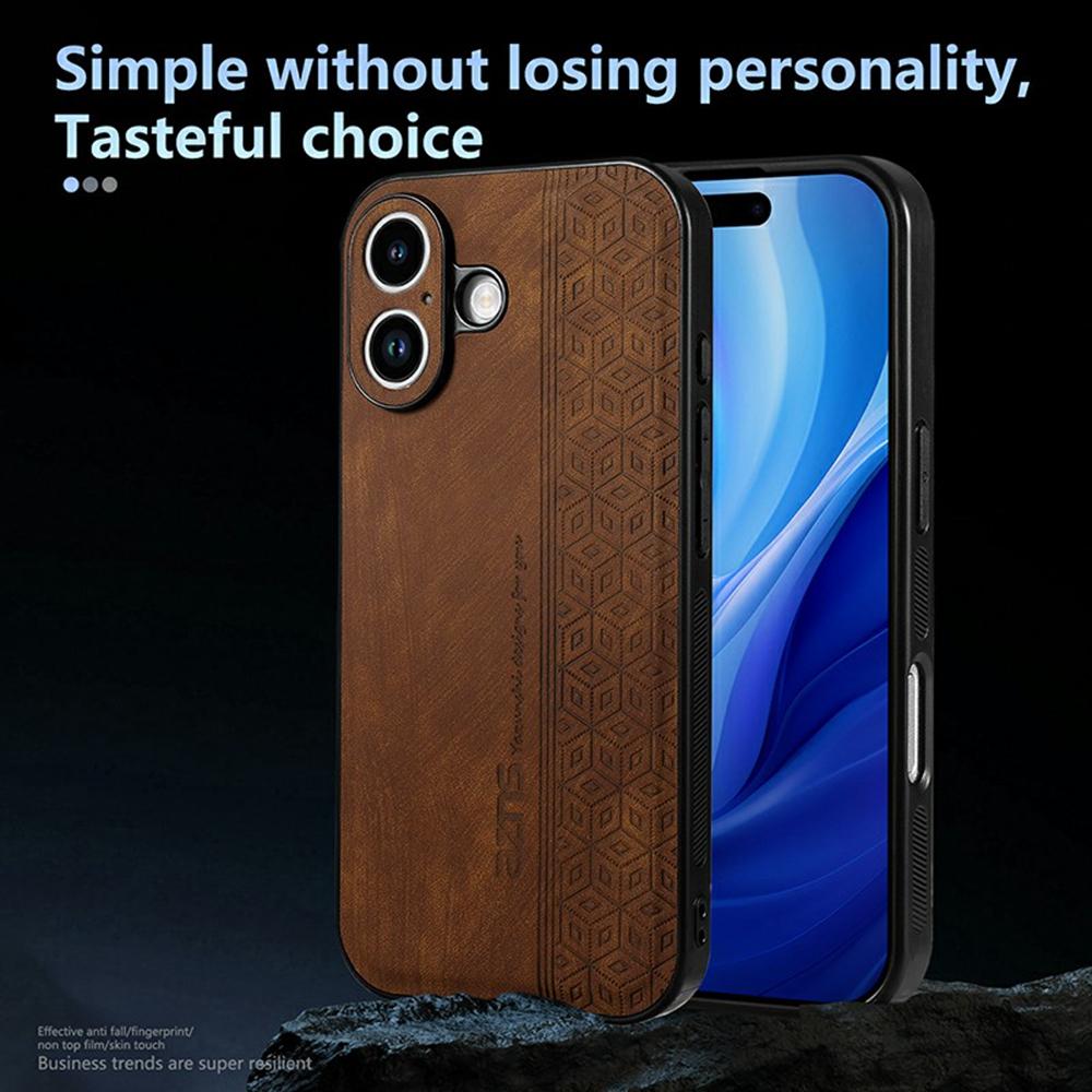 For iPhone 17 Case Protective PU Leather Covered TPU Phone Shell