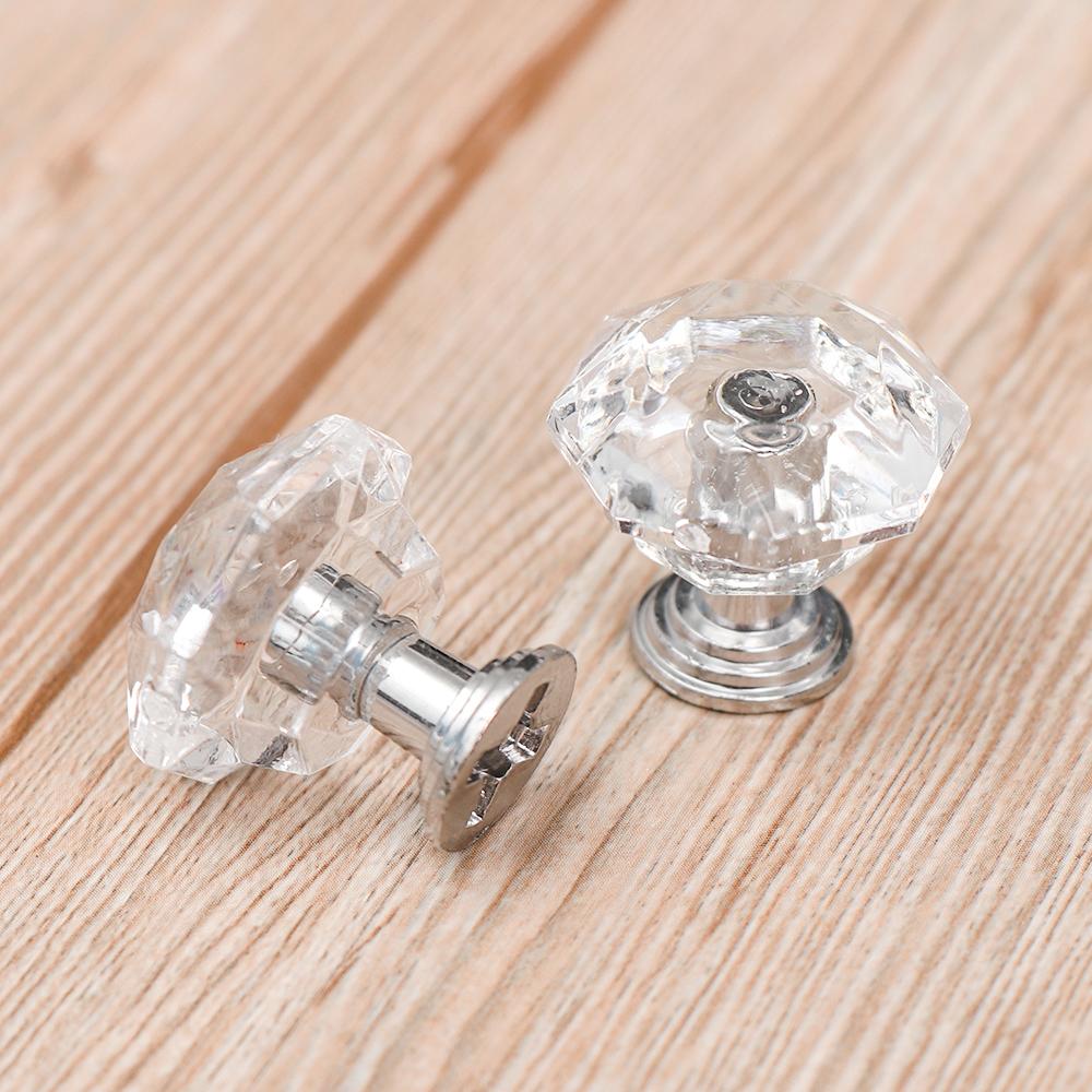 Handles Colorful Wardrobe Diamond Shape Pull Handle Crystal Glass Knobs Door Knobs Cupboard Pulls