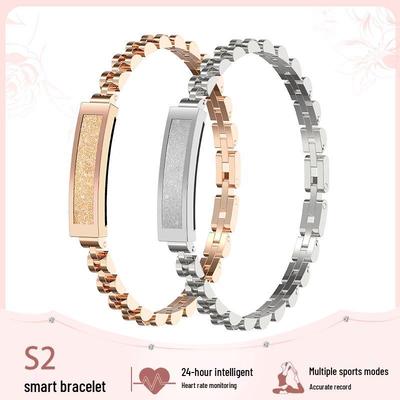 Женский умный браслет S2: Мониторинг сна, Отслеживание пульса и кислорода в крови, Управление жестами для фото, Универсальный дизайн высокого класса.