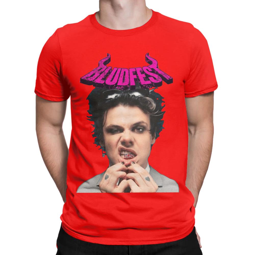 Мужские Женские Футболки Yungblud Bludfest Чистый Хлопок Топы Crazy Короткий Рукав Круглый Воротник Футболки Подарок на День Рождения Футболки Лето