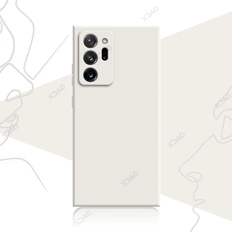 Милые модные чехлы для Samsung Galaxy Note 9 10 20 Plus Ultra SamsungNote20Ultra 5G 360 Soft Square Liquid Silicone Shield