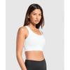 Gymshark Longline Sports Bra White B4a9l Wbbm