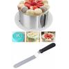 Набор для тортов и кондитерских изделий, круглый зажим из нержавеющей стали, регулируемый круг - наклонная лопаточка для торта