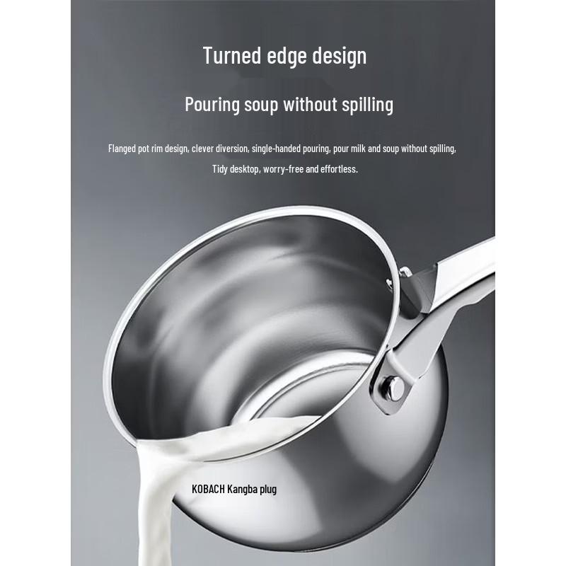 Kobach 16cm Stainless Steel Saucepan for Induction & Gas Stoves
