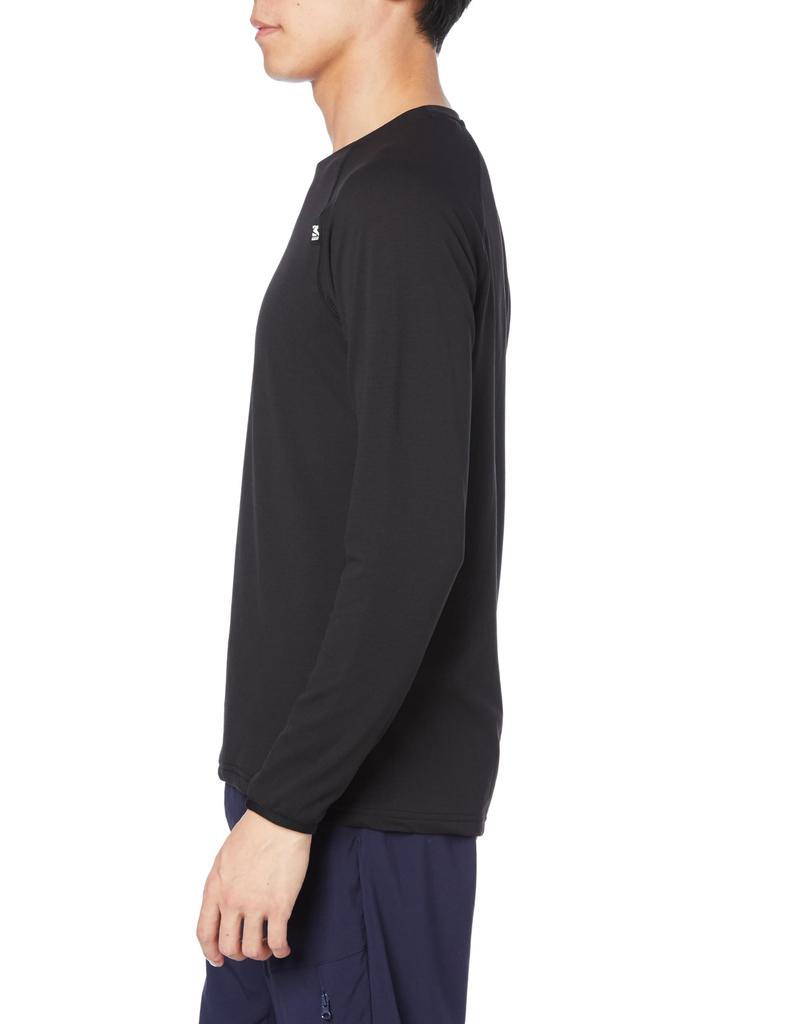 Climbing cut and sew dry grid crew MIV02041 M [Millet] Men's Black-Noir