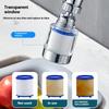 Faucet Filter Splash-Proof Aerator Universal Kitchen Tap Water Pressure Booster Rotating Spout