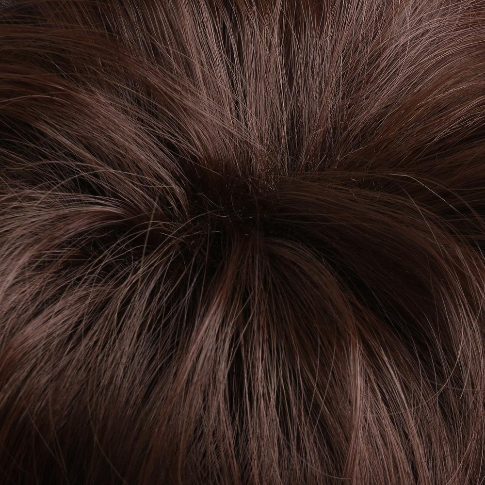 Женские короткие синтетические волнистые парики, натуральные многослойные коричневые волосы с челкой для повседневной носки, для вечеринки, для костюма, из термостойкого волокна