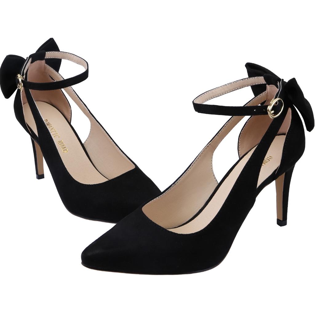 Women's Pumps Ankle Strap Sandals Slingback Bow High Heels Kitten 9cm Pointed Toe Heel Party Wedding Dress Comfortable Shoes