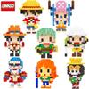 One Piece Connection Building Blocks Luffy Chopper Nami Sanji Zoro Usopp Ace Franky Brook Robi Diamond Brick Figure Toy For Kids