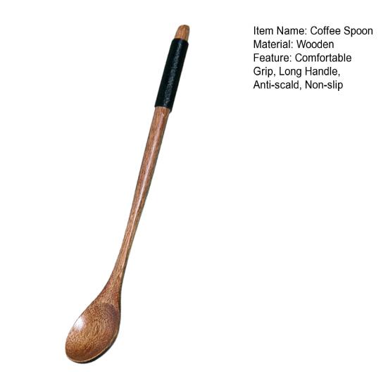 Coffee Spoon High Temperature Resistance Long Handle Anti-scalding Japanese Style Wiring Serving Scoop