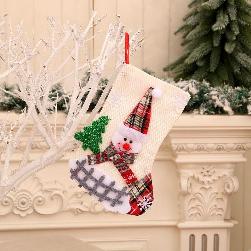 1PC Cartoon Christmas Socks Ornaments Merry Christmas Decorations Home Christmas Gifts Xmas Noel Navidad Happy New Year Supplies