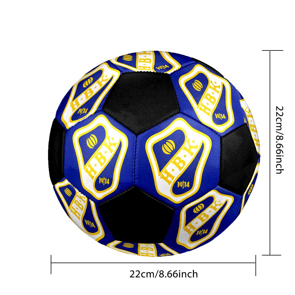 SIZE 5 Halmstads BK Soccer Ball Colorful All Ages Machine Stitched PVC Competition Ready Durable High-Bounce