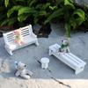 3x Dollhouse Miniature Chairs Tiny Furniture Models DIY Diorama Photo Props Pretend Play Simulation