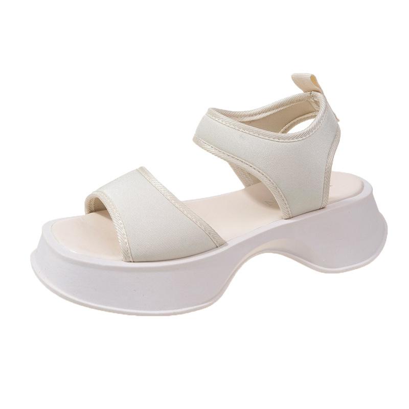 Модные трендовые сандалии на толстой подошве 2024 лето новый спортивный стиль танкетка одно слово повседневные удобные женские сандалии Zapatos De Mujer