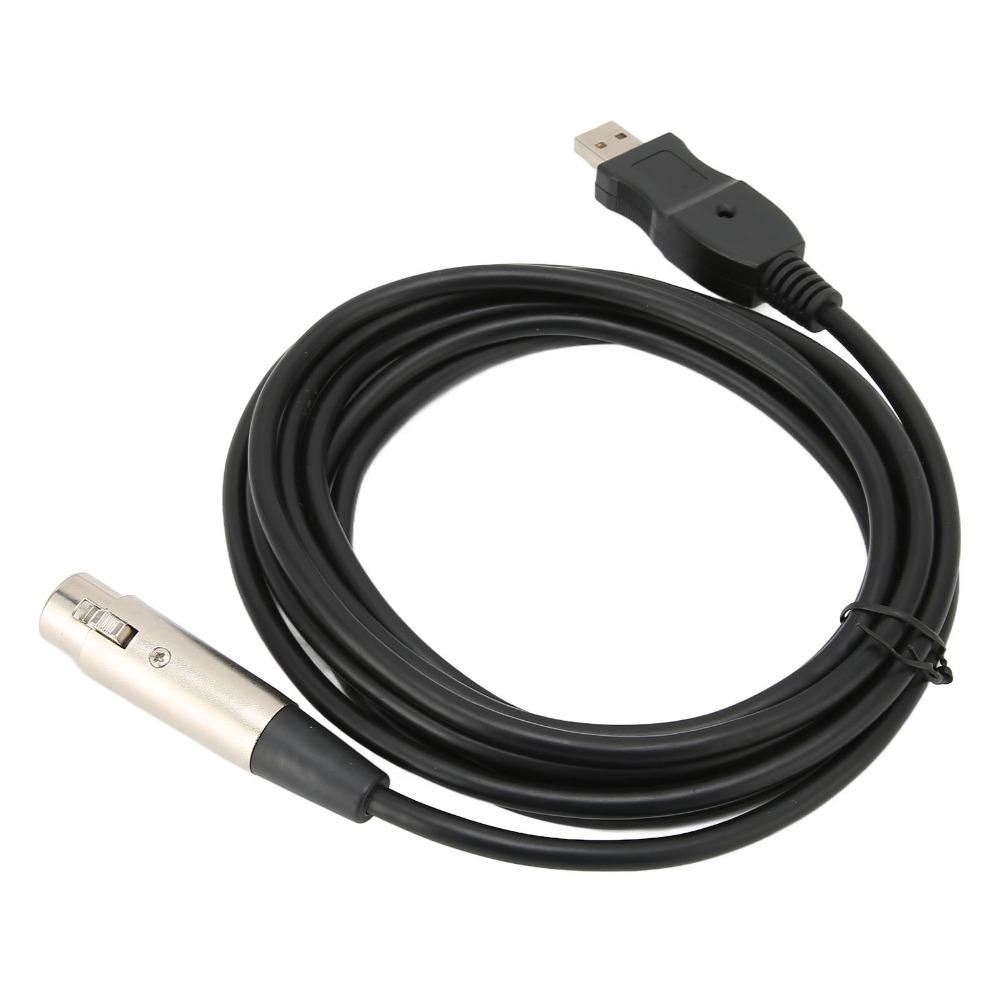 Plug and Play Microphone Converter Cable 9.8ft USB Mic Cable Musical Instrument Recording
