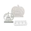 Halloween Pumpkin Candle Holder Mold Flexible Silicone Candlestick Molds Handmade Concrete Planter Cement Molds Decors