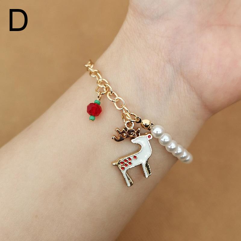 Рождественский браслет Санта-Клаус Снежинка Снеговик Рождественская елка Модные украшения Oranments