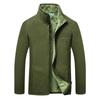 Men's Winter Polar Fleece Cardigan - Velvet-Added Thick Stand-Up Collar Sweater, Cold-Proof Warm Casual Simple Plus Size